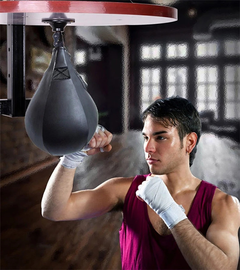 Boxing Speed Ball Punching Ball PU Pear Boxing Bag Muay Thai Punch Boxe Training Inflatable Boxe Reflex Ball Boxing Training Bal 241031