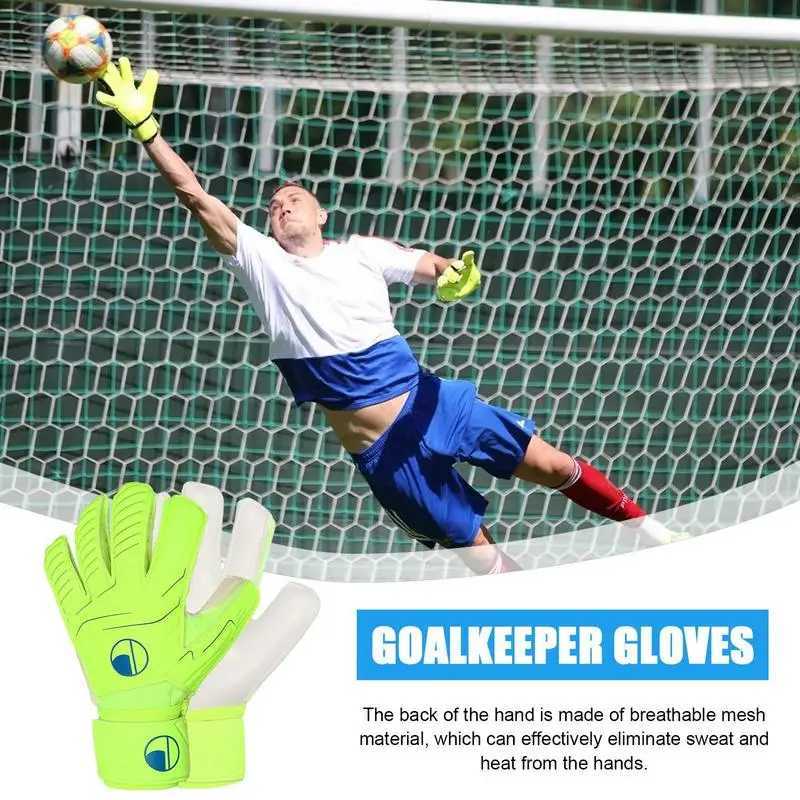 universal Goalkeeper Gloves Men Women Child Kids Football Soccer Goalie Gloves Non-slip Thicken Latex Glove Finger Save GuardXJ241030