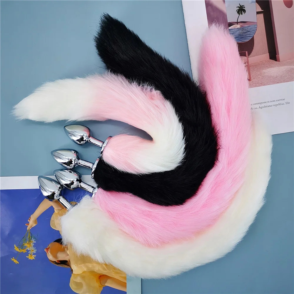 Sexy Fox Metal Butt Plug Tail Set With Hairpin Kit Anal Butplug Tail Prostate Massager Butt Plug For Couple Cosplay 5 Colors 241031