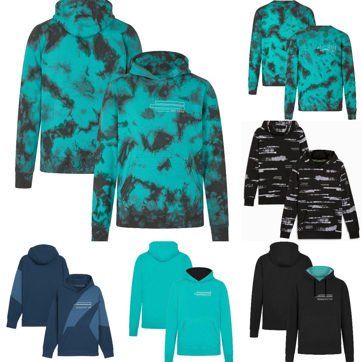 2024 F1 Tie Dye Formula 1 Team Hooded Sweat Oversized Hoodie Racing Fans Casual Sweatshirt Men Women Fashion Pullover free shipping