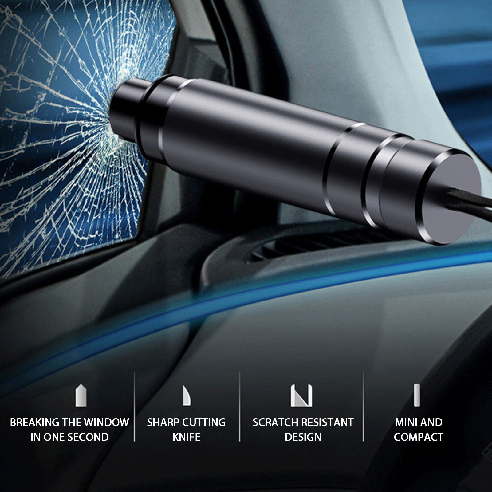New Window Safety Hammer Glass Breaker Seat Belt Cutter Life Saving Escape Car Emergency Tool For Vehicle