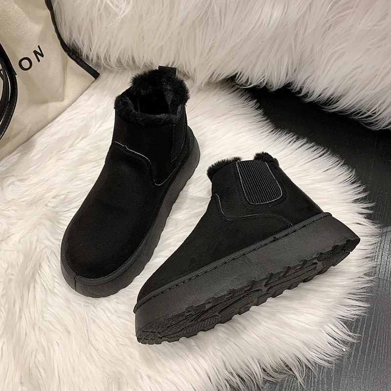 Winter Womens Boots High-top Snow Boots Thickened Plush Warm Simple And Versatile Comfortable Outdoor Non-Slip Cotton Shoes 241030