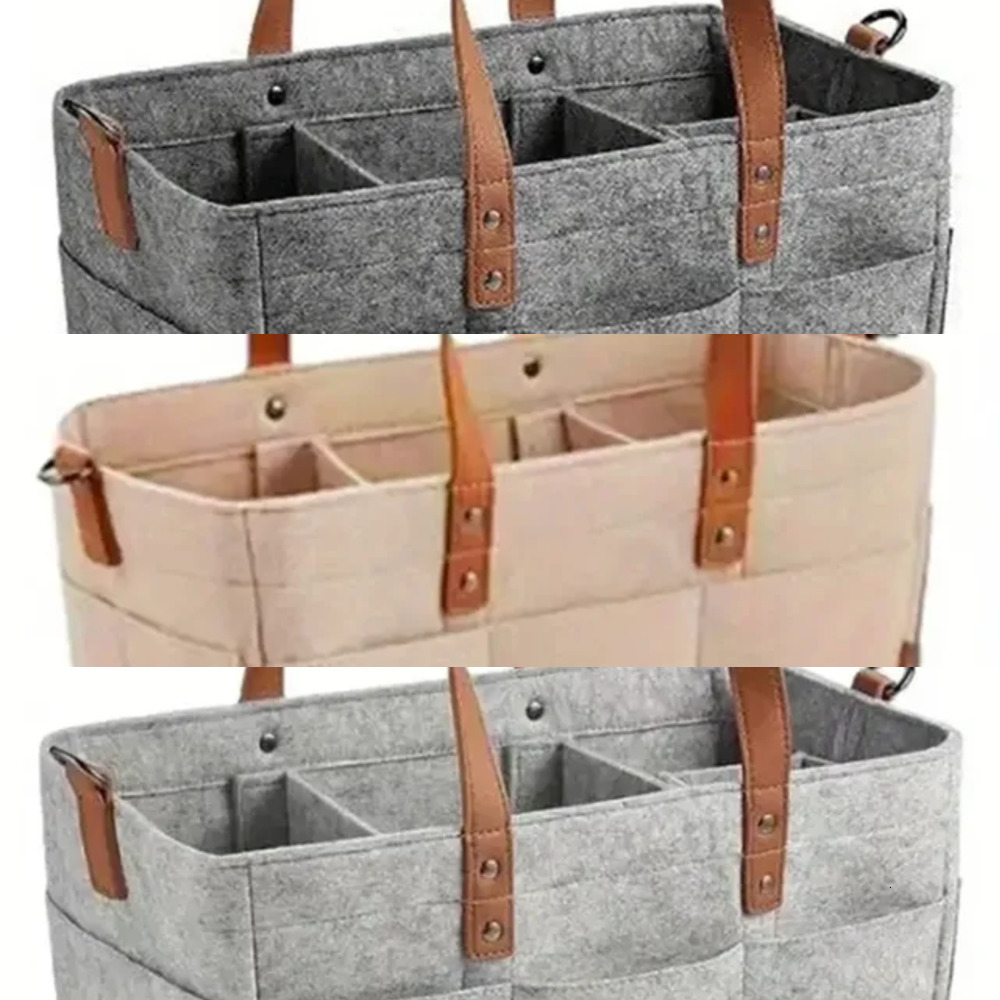 New With Handle Caddy Changing Nappy Kids Carrier Large Pocket Baby Felt Storage Nursery Organizer Basket Infant Diaper Bag