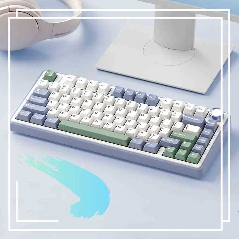 Aula F75 3 Mode Gaming Mechanical Keyboard Rgb Hot Swap Customized 75% Layout Gasket Structure Keyboard GiftLX241031
