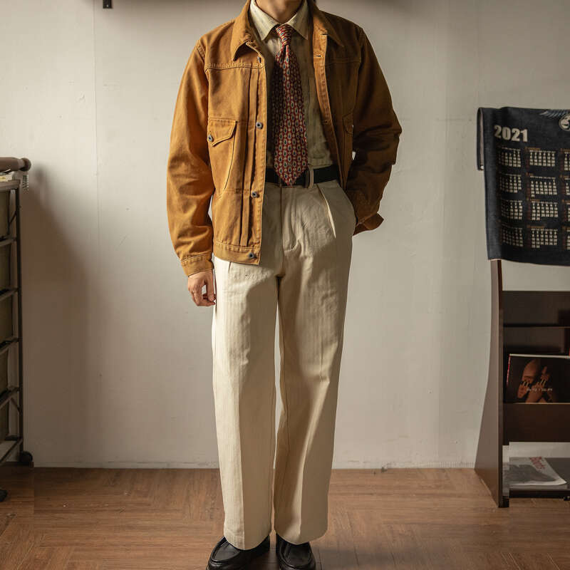 Red Tornado Canvas Ranch Jacket Vintage Western Mens Outerwear With Buckle Back