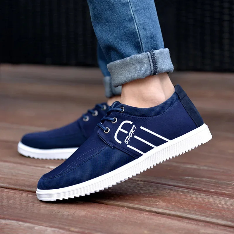 Men's Sneakers Lightweight Canvas Summer Mens Vulcanized Shoe Breathable Work Lace-ups Men Driving Shoes Atillas
