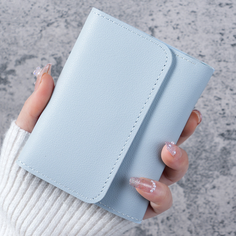 New Designer Minimalist Short Women's Ticket Clip Multi functional Card Bag Replacement Ultra Thin Smooth Wallet