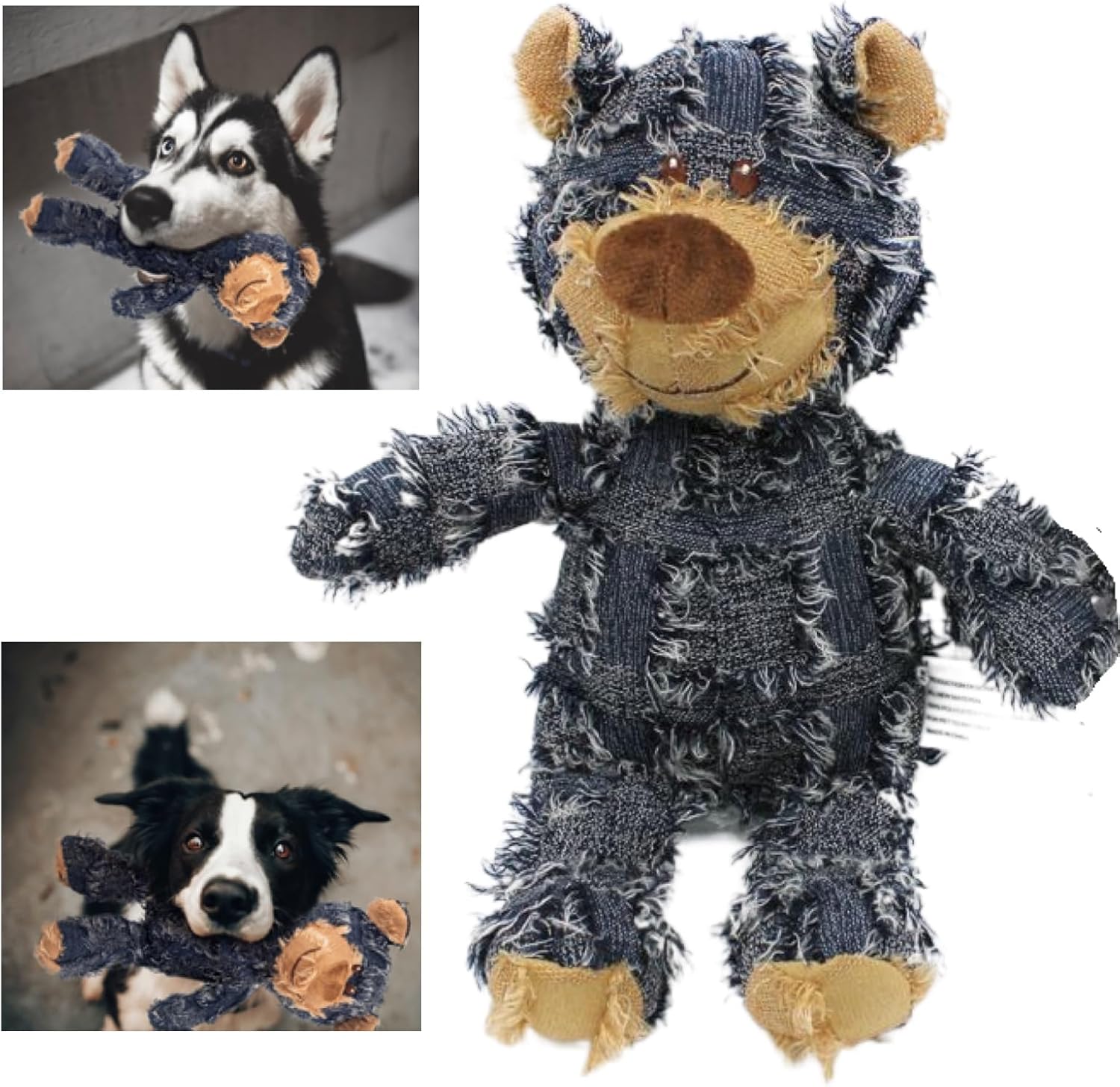 Chew-Resistant Bear Plush Dog Toy - High-Quality Stuffed Plaything for Vigorous Chewing