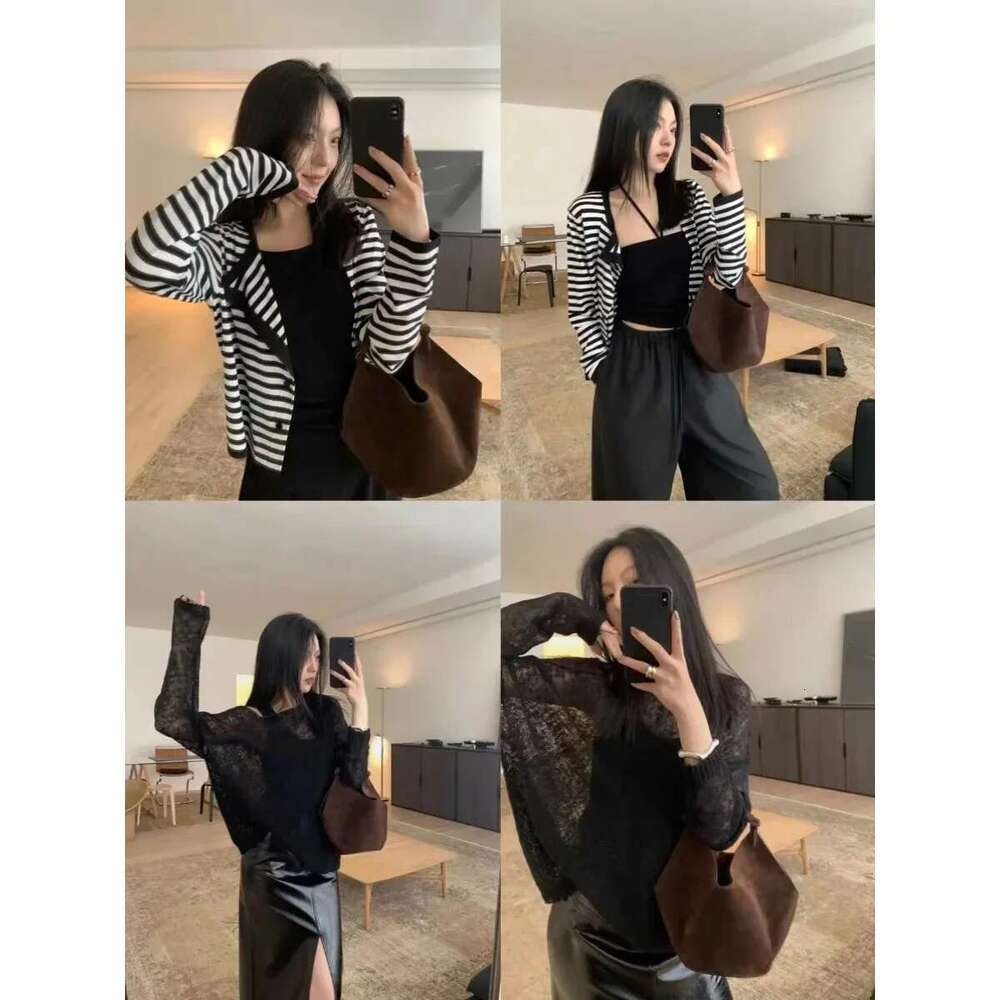 2024 Genuine Leather Tote Frosted Minimalist Handbag