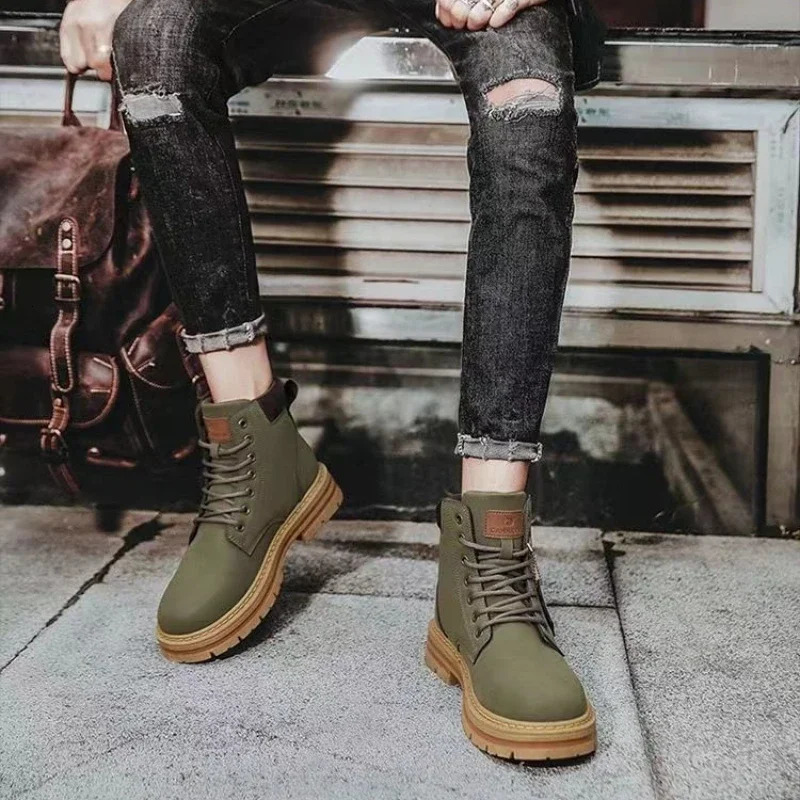 Mens Shoes Rubber Lace Platform Mens Shoes Promotion Retro Comfort Discounts Sales Discounts Shoes Original Trading Size 45 241031