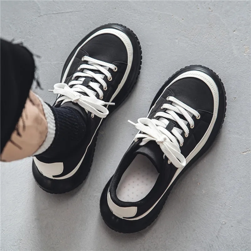 Spring Retro Canvas Large Toe Cap Men's Shoes Broad Ugly Cute Boots Comfortable Non-slip Wear Resistant Fashion Sneakers