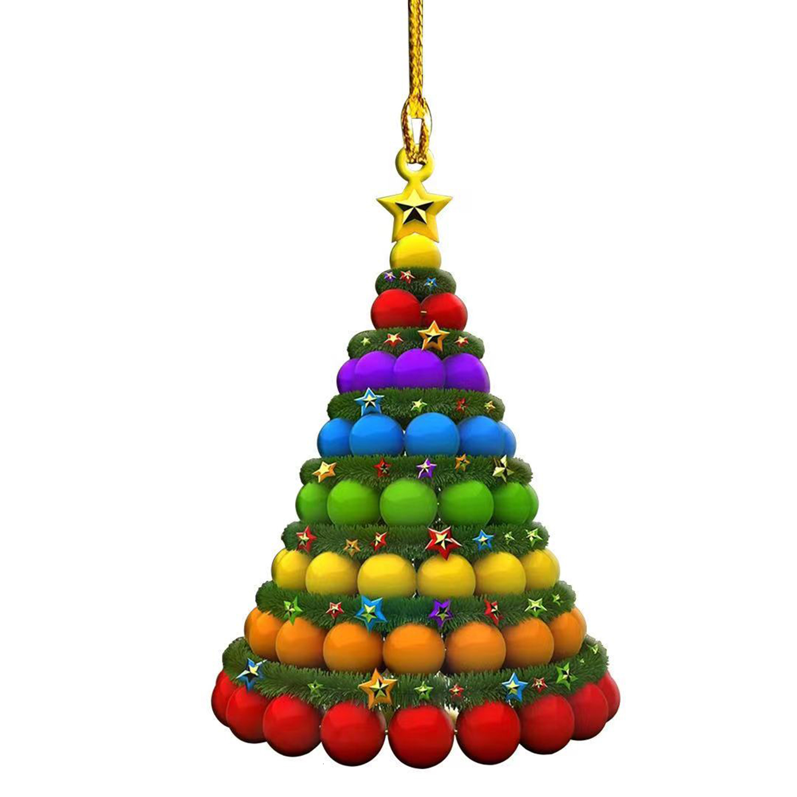 New 2022 2D Wood Christmas Decorations Bird Parrot Rooster Cows Book Colored Balls Xmas Tree Ornaments Home Decor New Year Gift