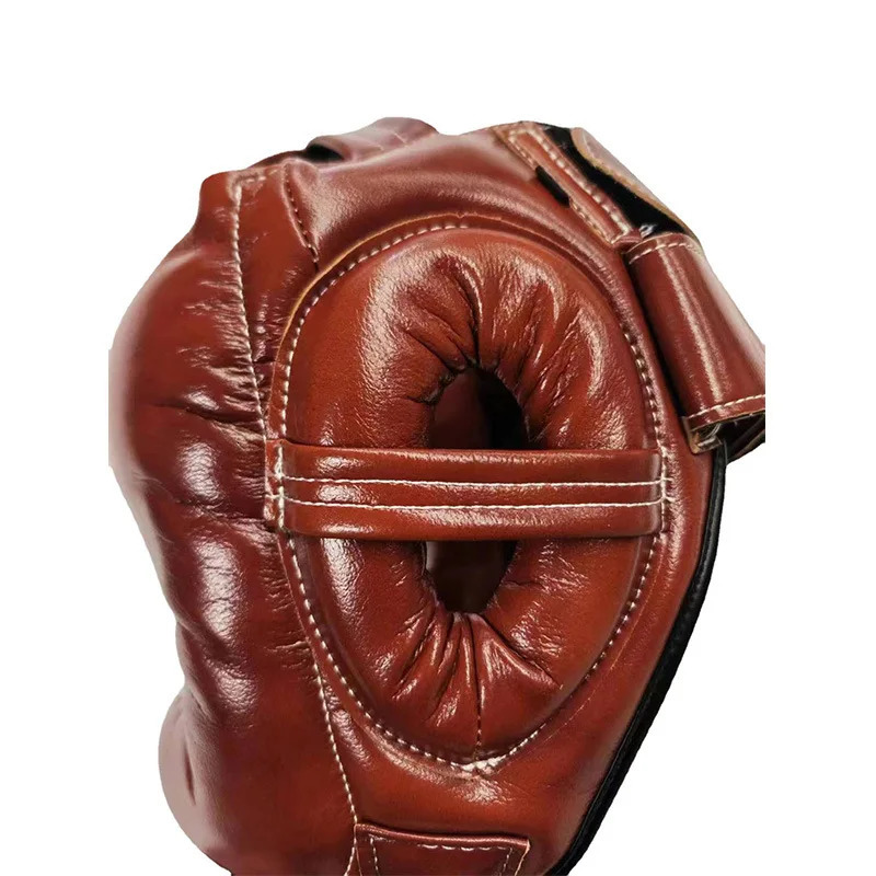 PU Boxing Head Protection Adult Fitness equipment Cross Beam Closed Full Sports Sanda Helmets Taekwondo Accessories 241030