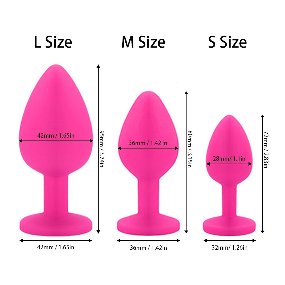 3 Sizes Sex Shop Adult Silicone Jewelry Anal Trainer Sex Prostate Back Yard Toy Anal Butt Plug for Women Man Couple Gay Unisex 241031