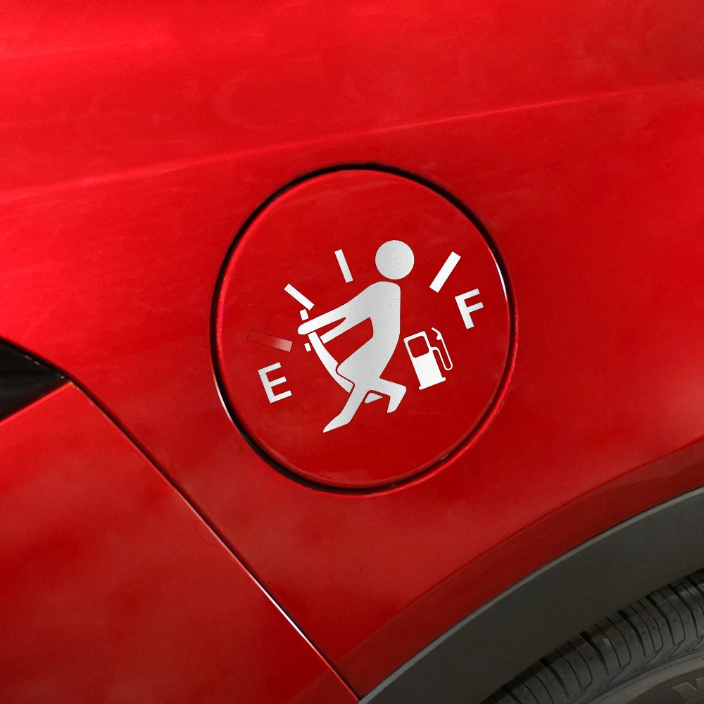 New Creative Fuel Tank Cap Stickers Cartoon Oointer Vinyl Film Reflective Waterproof Decal Decoration Car Exterior Accessories
