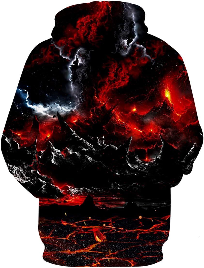Hoodie for Mens Womens Unisex Graphic Print Hoodies 3D Colorful Novelty Design Sweaters with Pocket Graphic Warm Hip Hop cool
