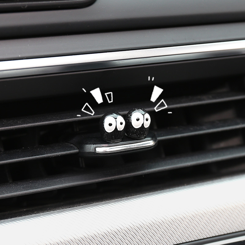 New 5/10/20Pcs Cute Black Elf Interior Decoration Funny Auto Center Console Rearview Mirror Ornaments For Car Accessories