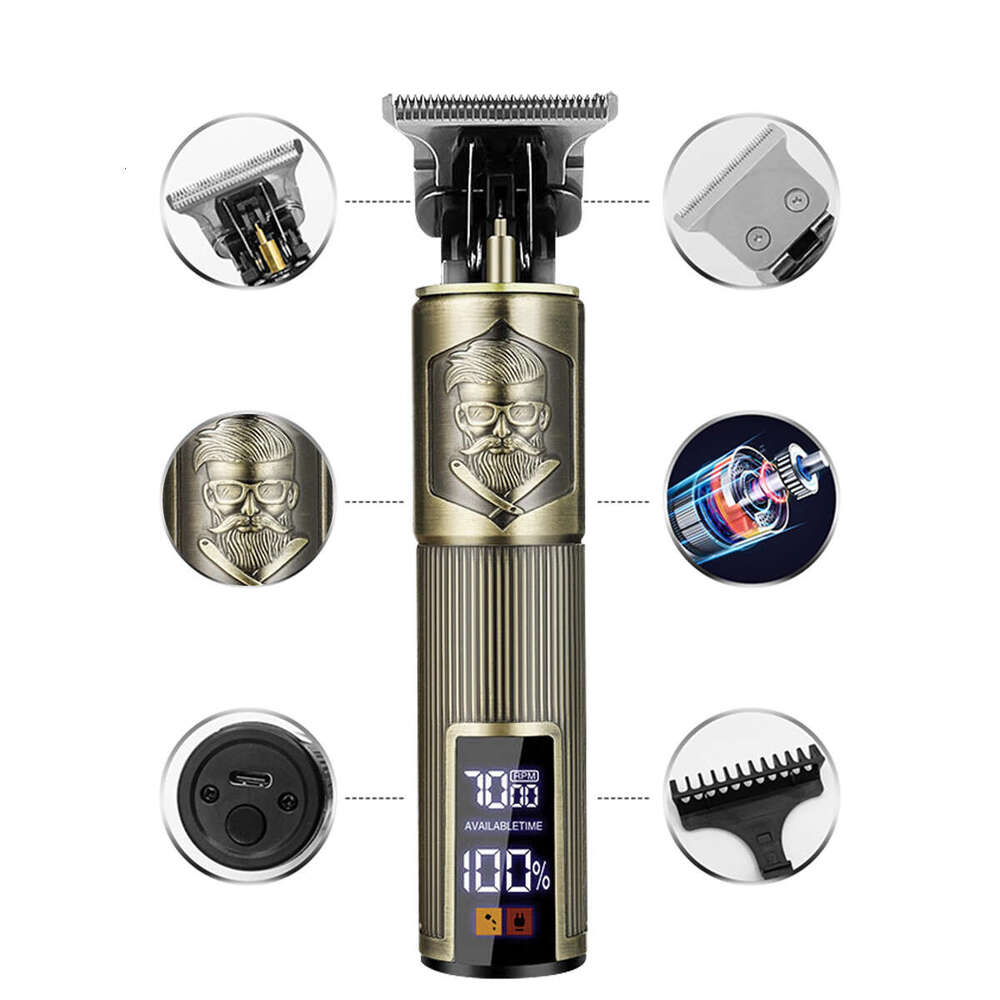 Professional Men's Hairdresser Beauty Kit Detachable Blade Hair Clipper with Powerful Motor Home Use Gift for Men