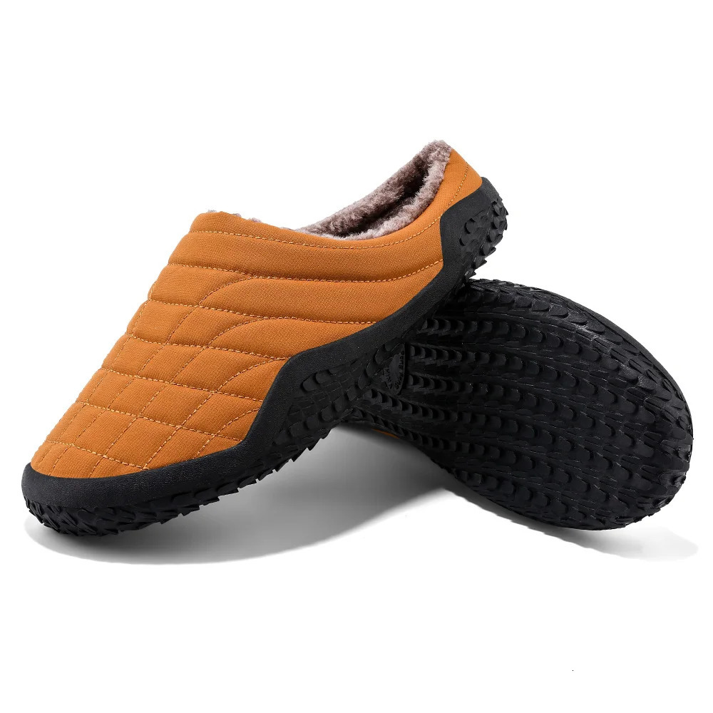 Men Winter Warm Cotton Slippers Women Indoor Home Cotton Shoes Outdoor Non-slip Plush Fur Casual Slippers Thick Big Size 37-48 241031