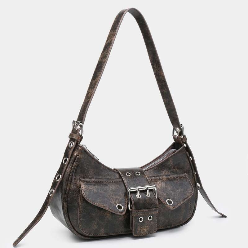Underarm Female 2024 New High-Grade Commuter Retro Hand Bill Of Lading Shoulder Motorcycle Bag
