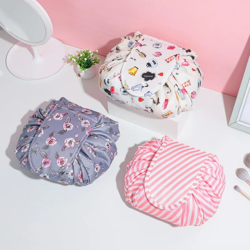 Fashion cosmetics storage bag womens travel portable makeup bag toilet beauty box organizer waterproof drawstring makeup bag 241031