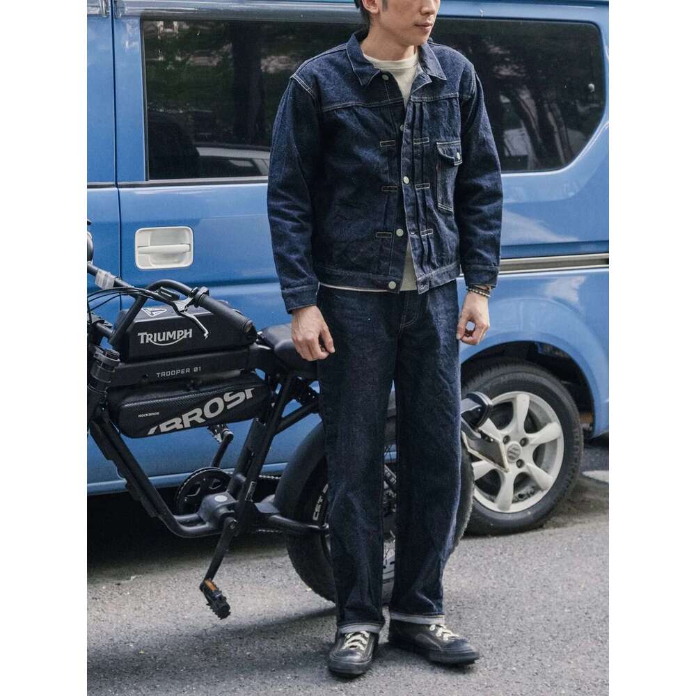 Red Bronson 1946 Model 506Xx Jean Jacket In Raw Seedge Denim Lot 46806Xx Indigo