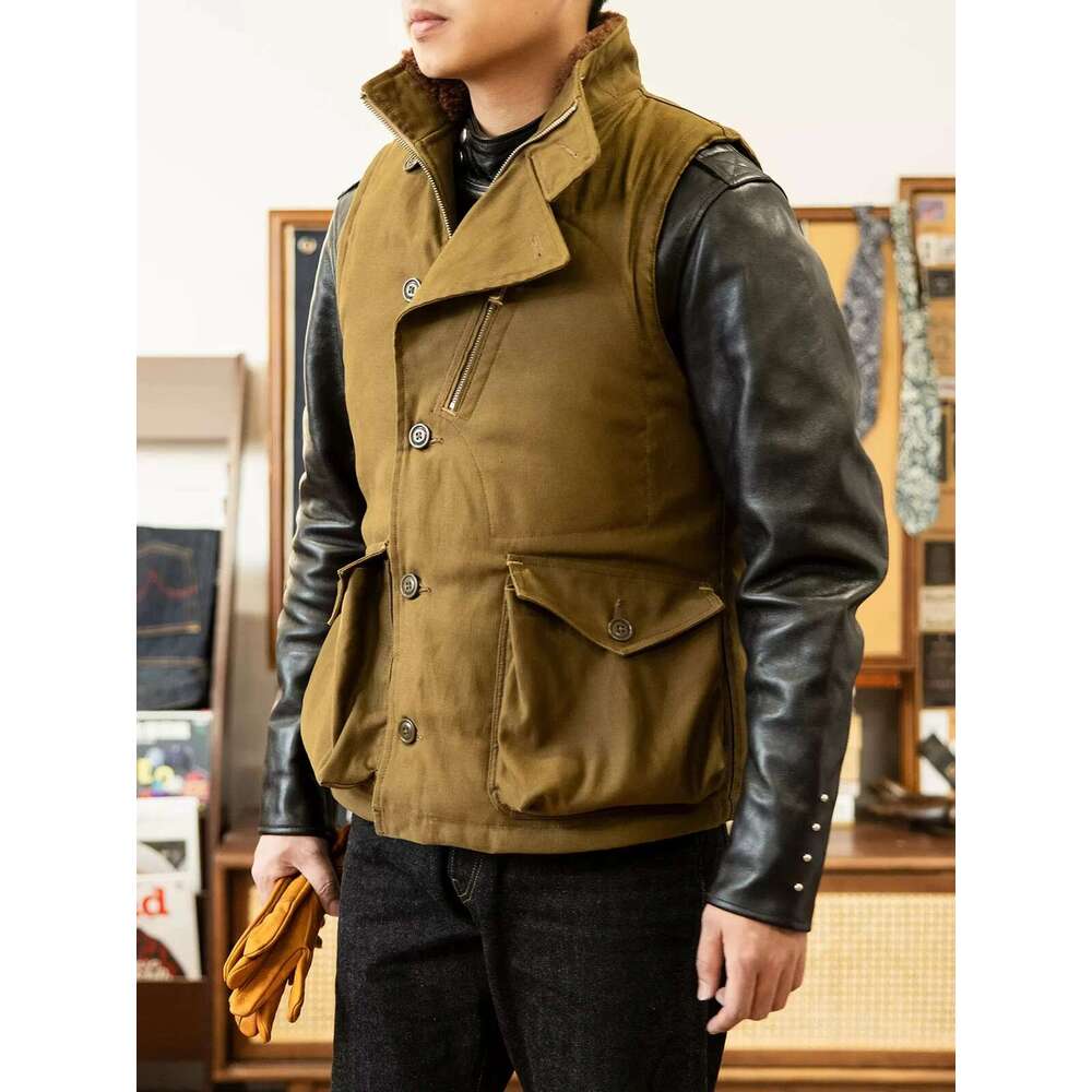 Red Tornado Heavy Aviators Vest Vintage Style Men's Wool Alpaca Ed Waistcoat