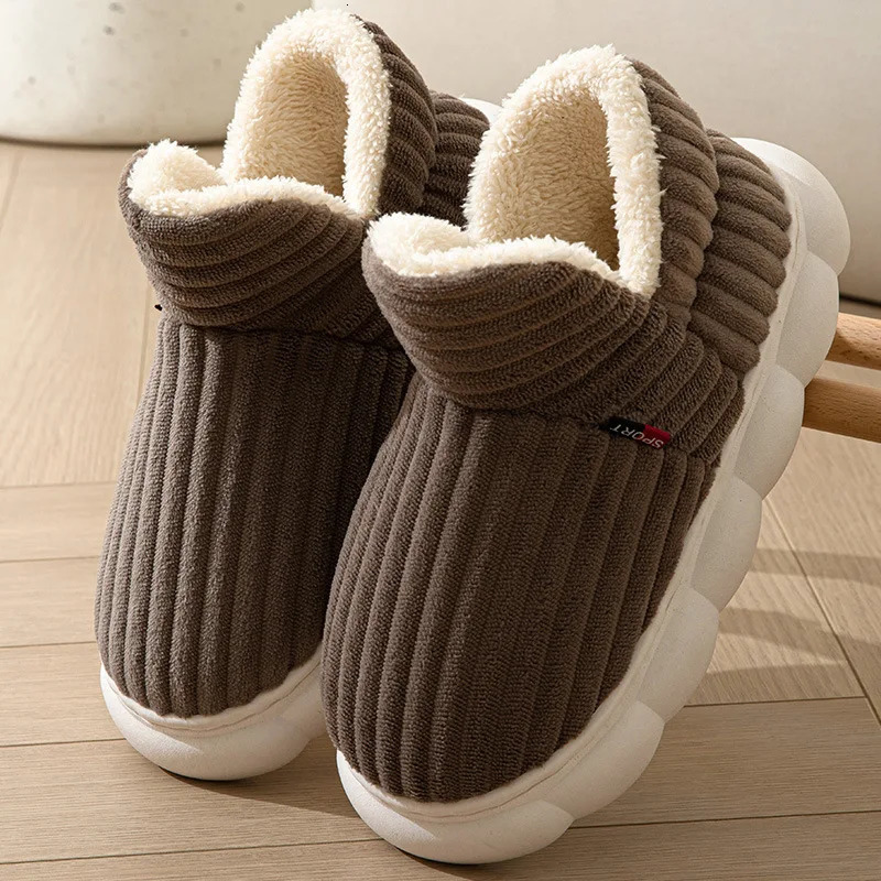 Neutral winter home warmth slider womens indoor fur slider high-end comfort outdoor waterproof slider mens boots 241031