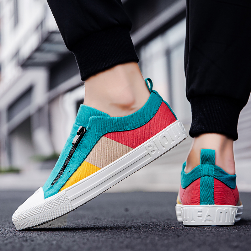 Casual Breathable Canvas Shoes 2020 New Fashion Flats Trending Sneakers Men Slip on Loafers