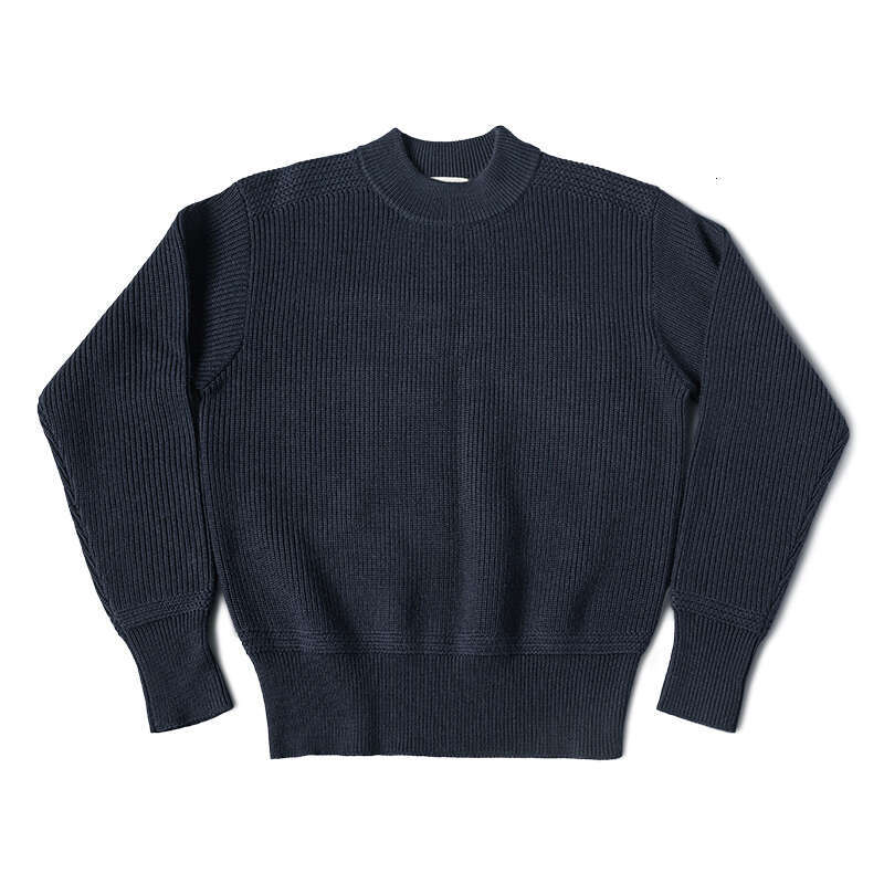 Red Bronson Pre-War USN Mock Neck Sweater Heritage Style Men's Woolen Knitted Pullover