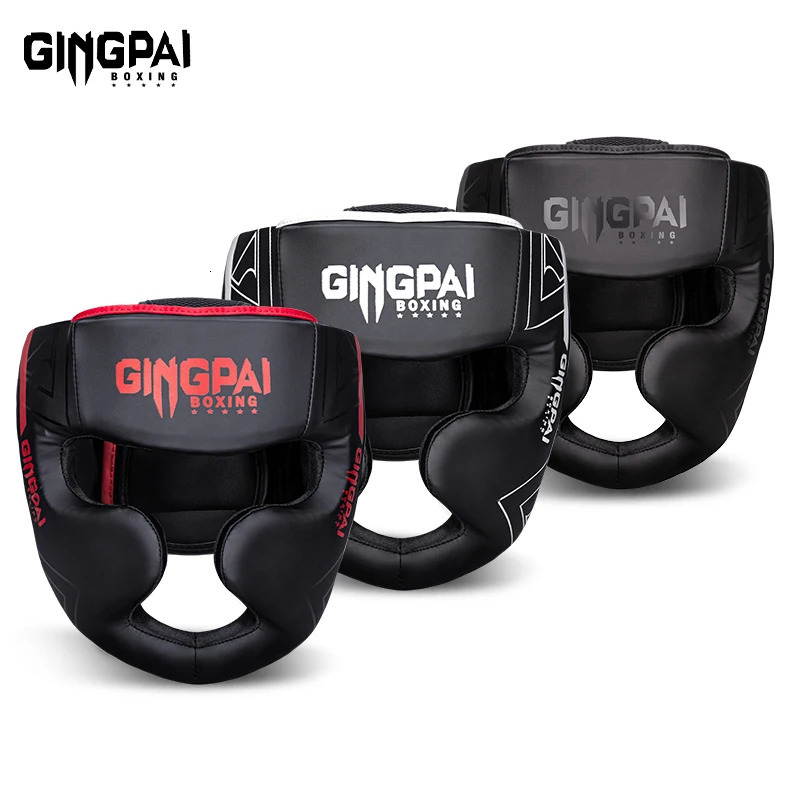 Fullcovered Pu Boxing Helmet Kids Adults Muay Thai Training Sparring Headgear Gym Equipment Taekwondo Head Guard 241030