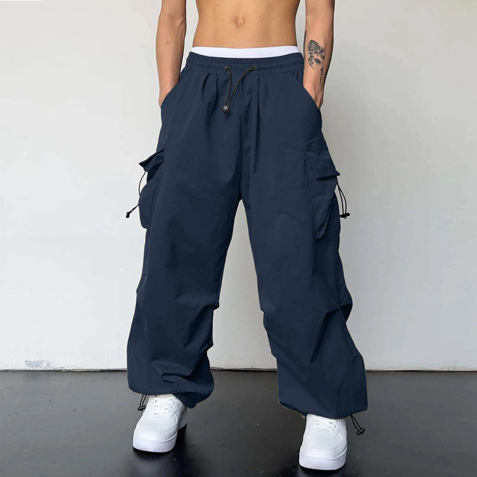 Pantalones Cargo Hombre Wide Leg Joggers Baggy Casual Sweatpants Streetwear Pantalones Hombre Mens Cargo Pants Pantalons Cargo 241031