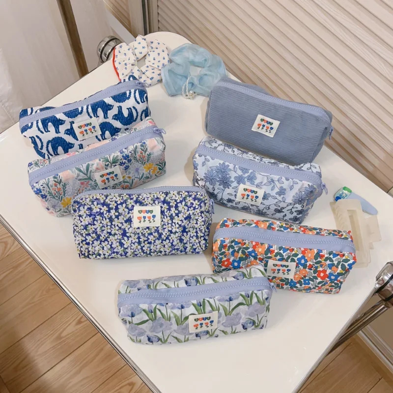 Home>Products>Fashion>Blue>Flower Makeup Bag>Makeup Brush Organizer>Makeup Storage Bag 241031