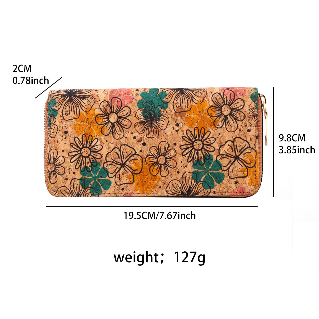 New designer multifunctional Bohemian style and multiple card slots with personalized artistic wood grain PU women's wallet