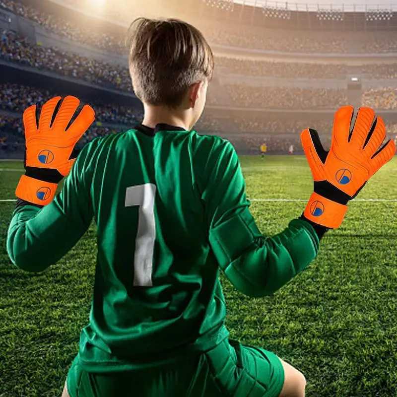 universal Goalkeeper Gloves Men Women Child Kids Football Soccer Goalie Gloves Non-slip Thicken Latex Glove Finger Save GuardXJ241030
