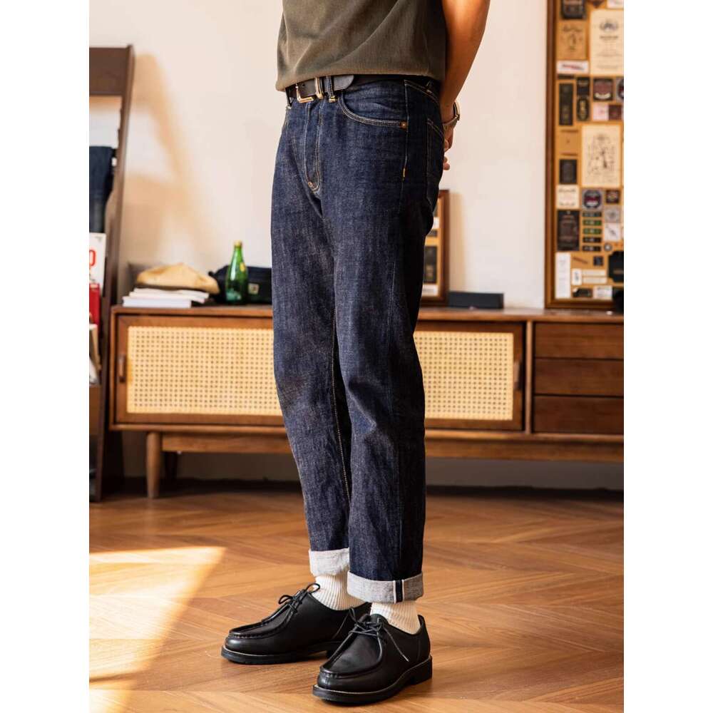 Red Tornado 710 Slim Straight Jeans Button Fly Heritage Style Seedge Denim Pants