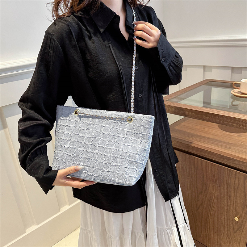 bags Chain Bag plaid flap caviar shouder handbag gold chain leather double letter solid color buckle square stripe lady messenger