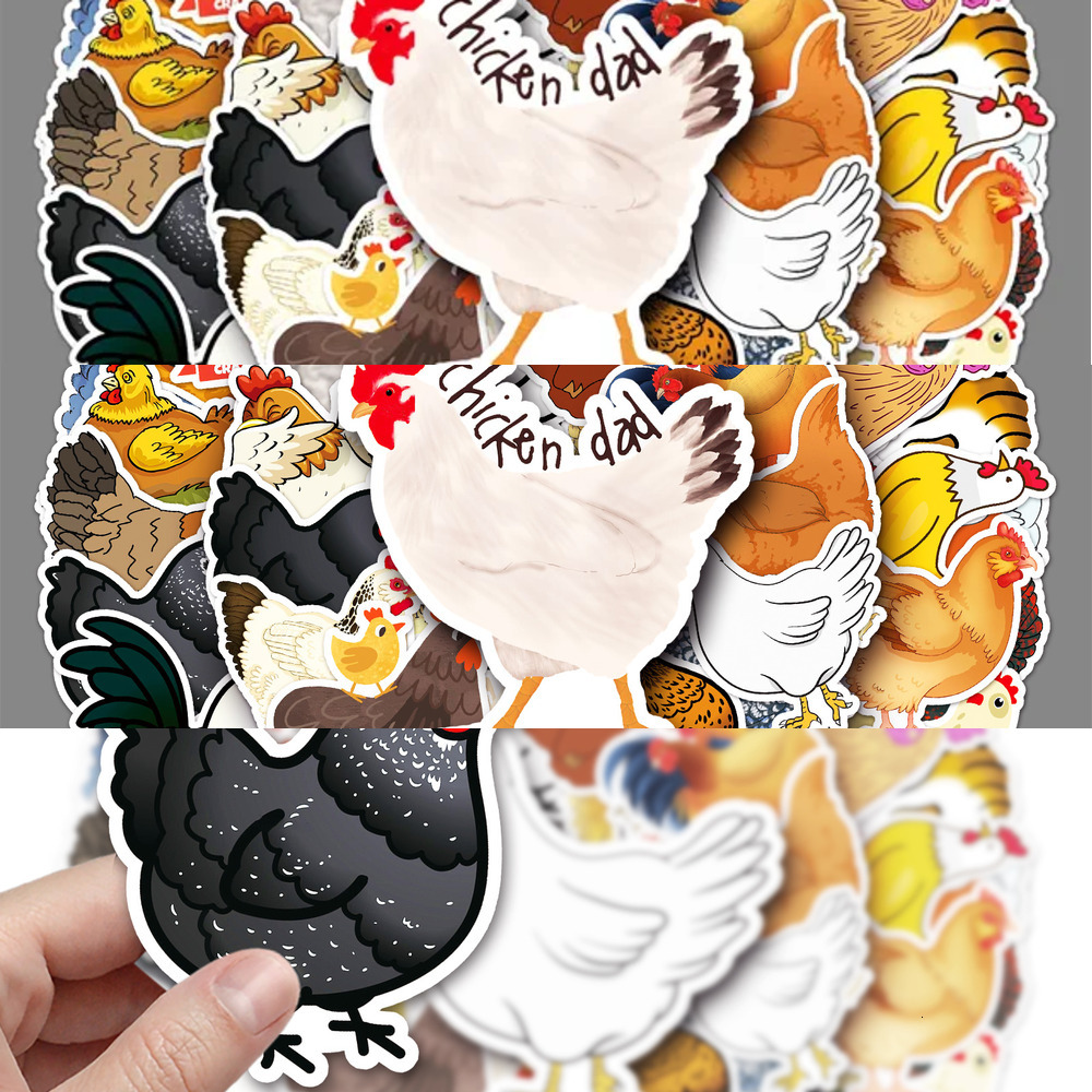 New 50Pcs Cute Cartoon Chicken Series Graffiti Suitable For Laptop Helmets Desktop Decoration DIY Stickers Toys Wholesale