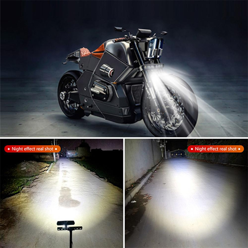 New Motorcycle Flash 6Led Headlight Spotlights Auxiliary High Brighess Lamp Electric Vehicle Scooters Autocycle Modified Bulbs