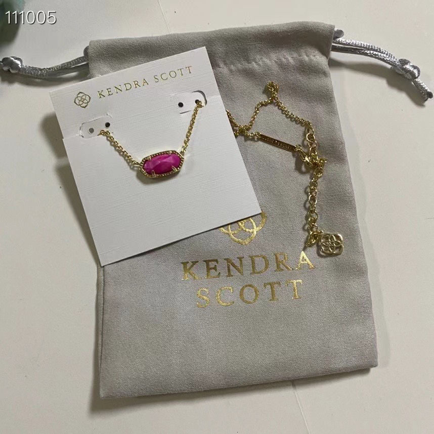 Kendrick Scott Necklace Designer Scott Necklace Oval Gold Wire Pine Blue Turquoise Short Necklace Collarbone Chain High Quality Fashionable Girl No Allergies A02