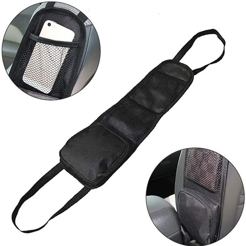 New Multifunctional Zipper Car Side Storage Bag With Mesh Pocket Things Holder Suitable For Cars