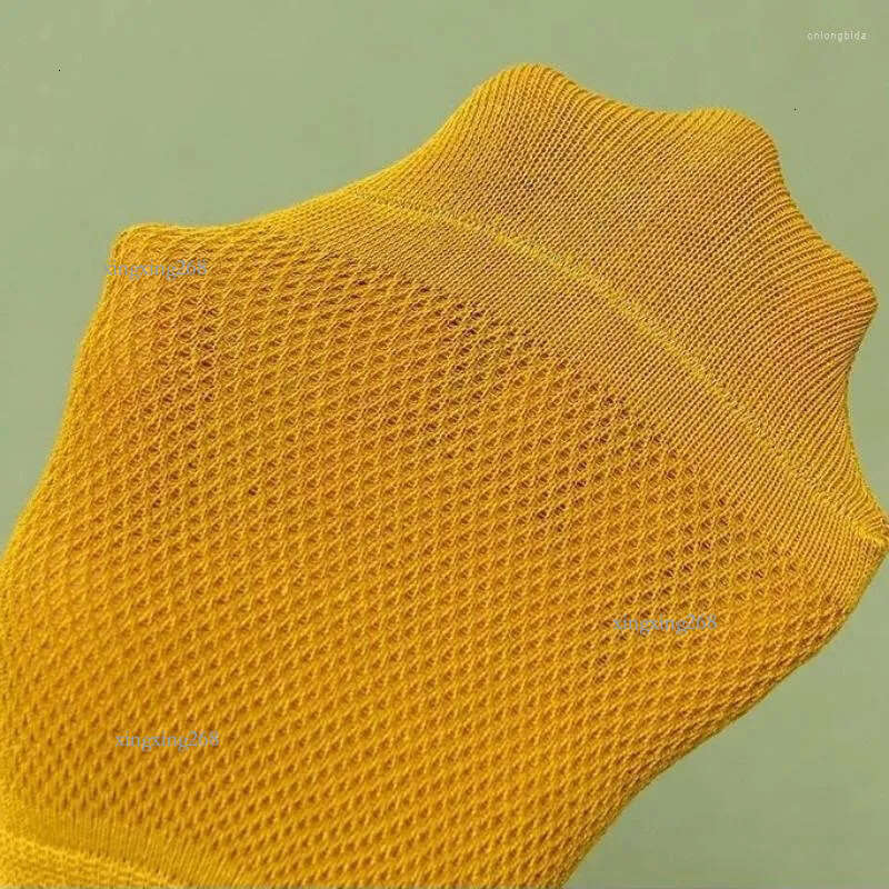 Men's Socks 5 Pair Set Cotton Mesh For Men No Show Invisible Low Cut Summer Silicone Thin Sock Non-Slip Breathable Ankle Comfortable