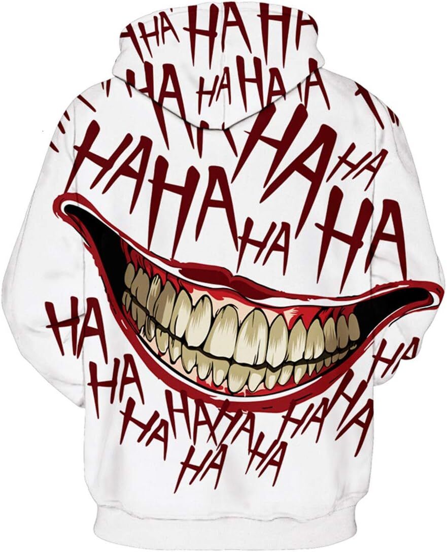 Men's hoodie Digital printed sweatshirt Anime hoodie top Galaxy pattern jumper Weird big mouth women pattern long sleeves