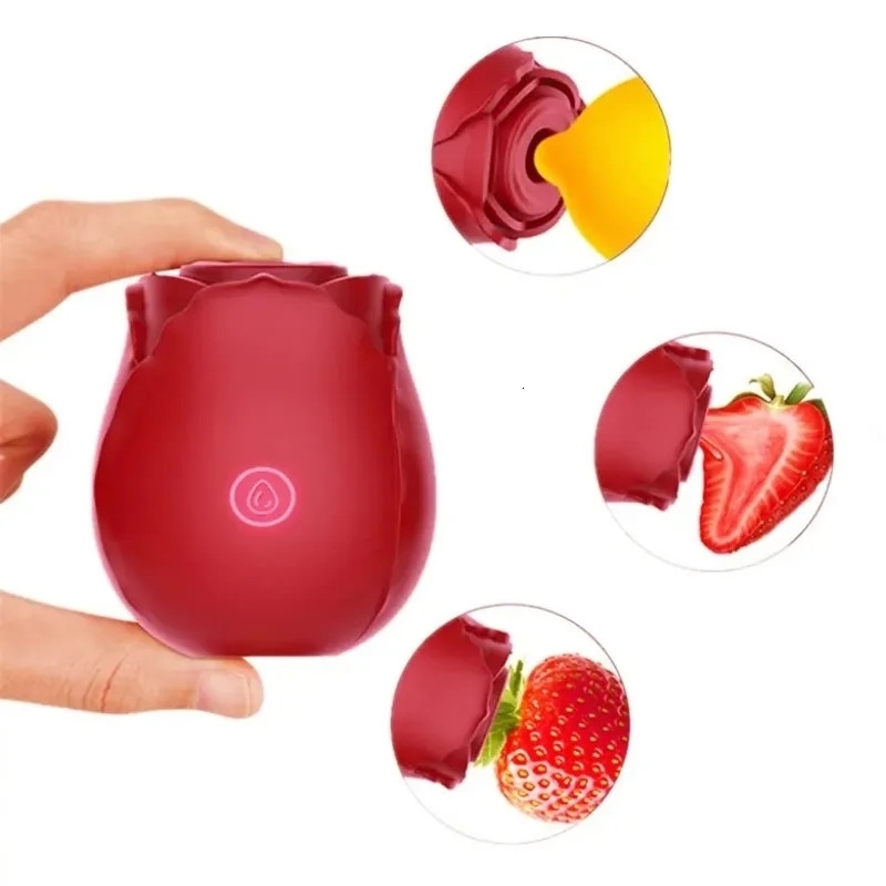 Powerful Sucking-Rose Vibrator Toy for Women Vacuum Stimulator Oral Nipple Clit Sucker for Female Adults Masturbation Sex Toys 241010 - view 5