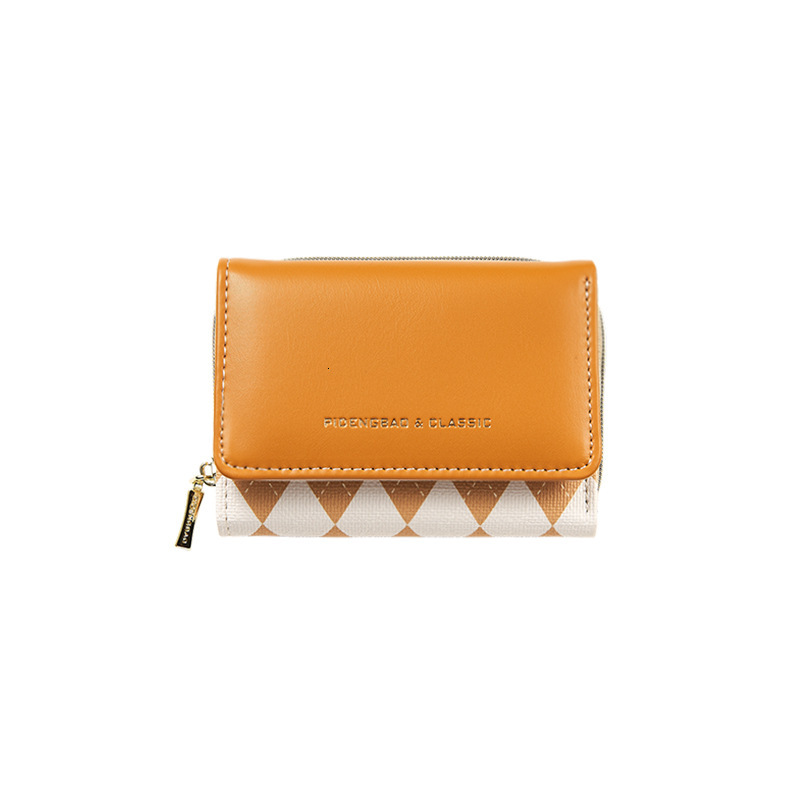 New designer Lingge fashion short Instagram small card bag women's coin purse