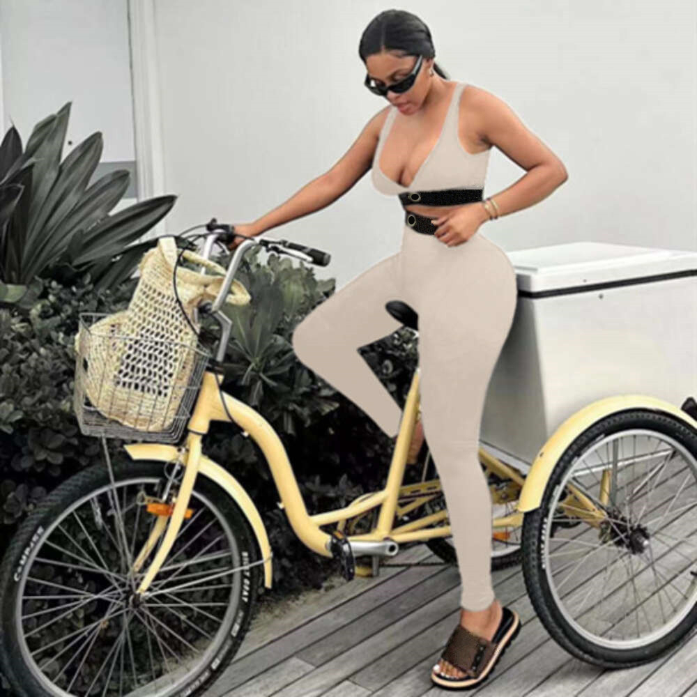 Summer New Women Tracksuits Fashion Two Piece Set Sports Casual Letter Print Vest And Tights Leggings Pants Yoga Sets For Ladies