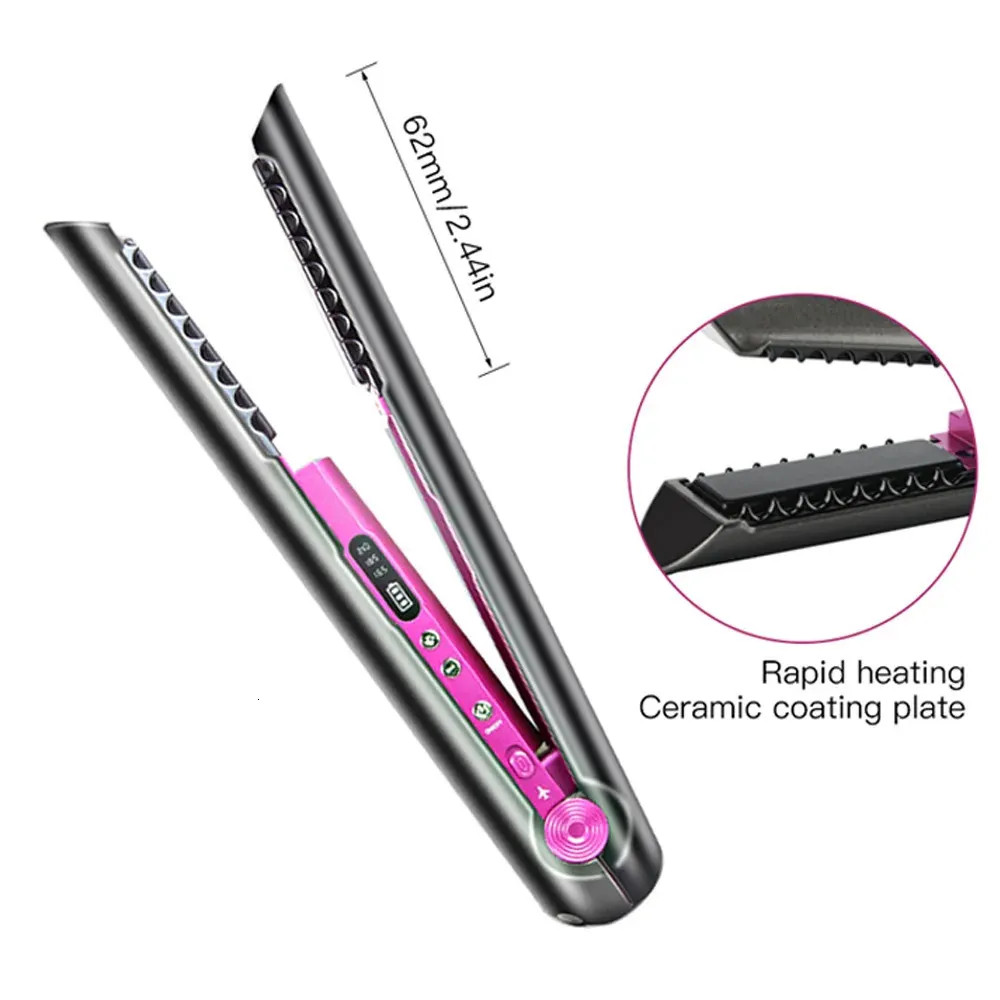 Wireless Straightener Mini Flat Usb Rechargeable Straightening Curg Iron Styg Tools Cordless Hair Curler
