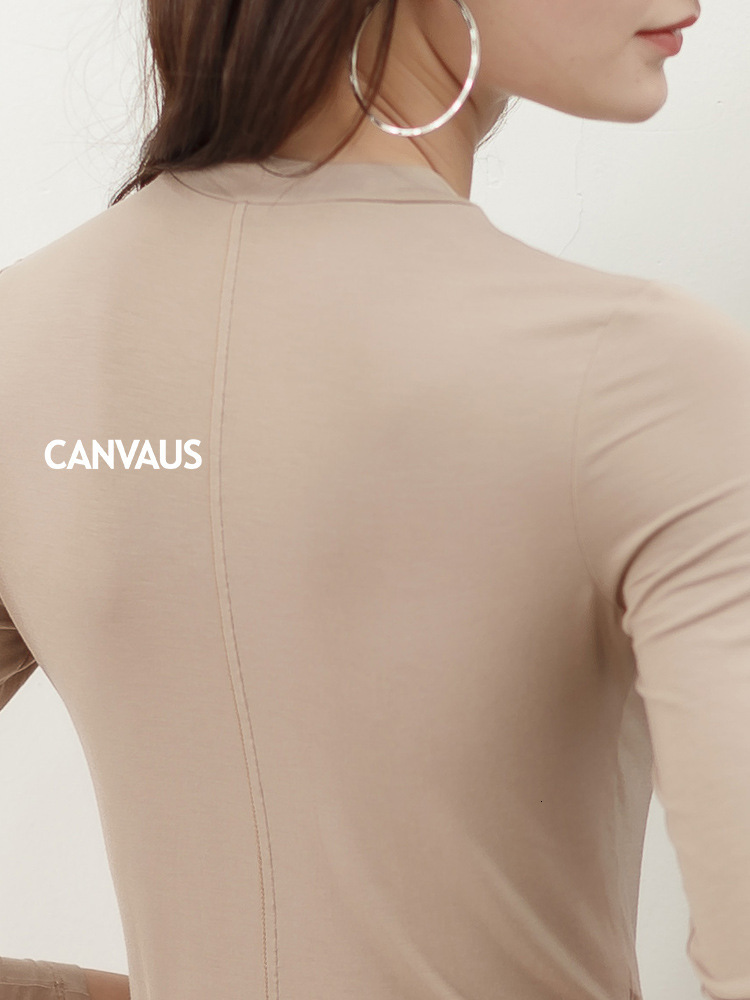Designer Spring Long Sleeve T-shirt Women's New Modal Bottom Shirt Solid Color Top F1136