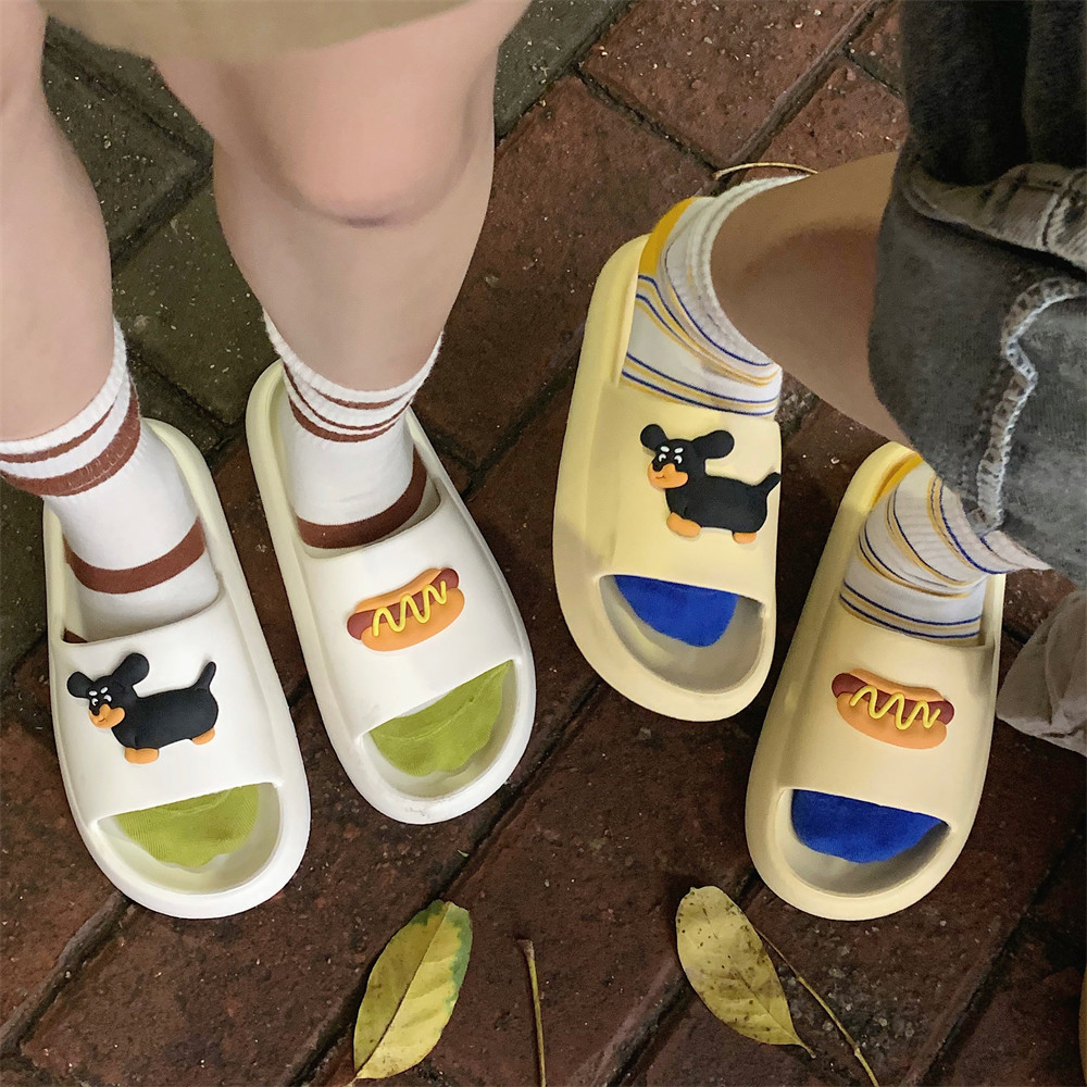 Soft cloud cartoon cute puppy slipper Women's slipper Men's slide shoes Indoor family platform slipper Women's summer beach non-slip sa
