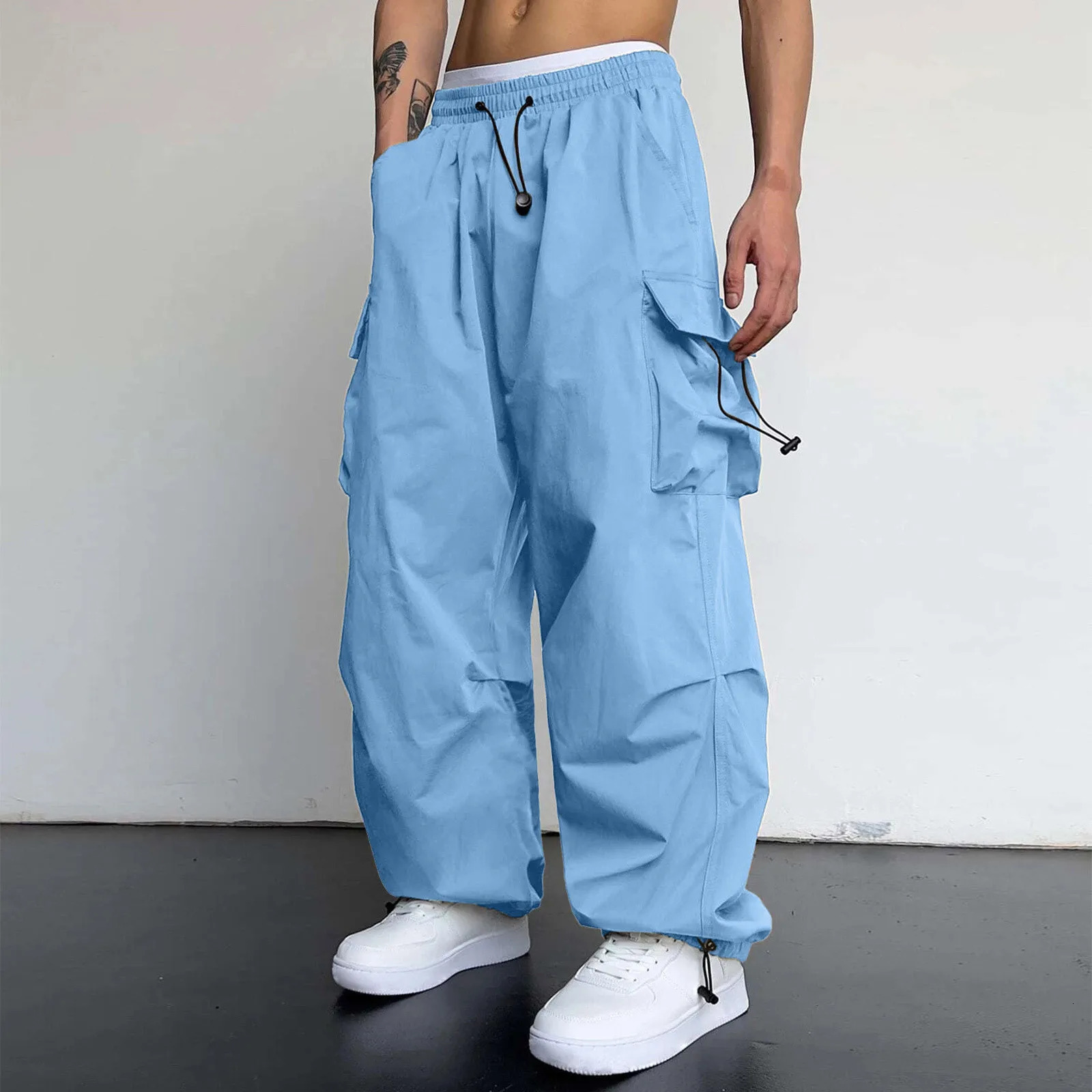Pantalones Cargo Hombre Wide Leg Joggers Baggy Casual Sweatpants Streetwear Pantalones Hombre Mens Cargo Pants Pantalons Cargo 241031